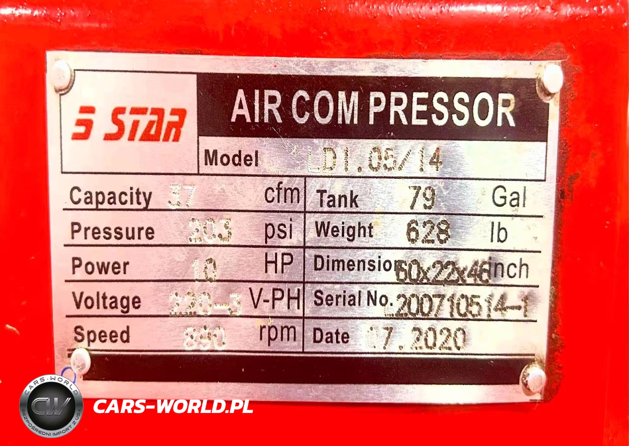 2020 79 Gallon Air Compressor 10 Hp VIN:L2007105141 - 10