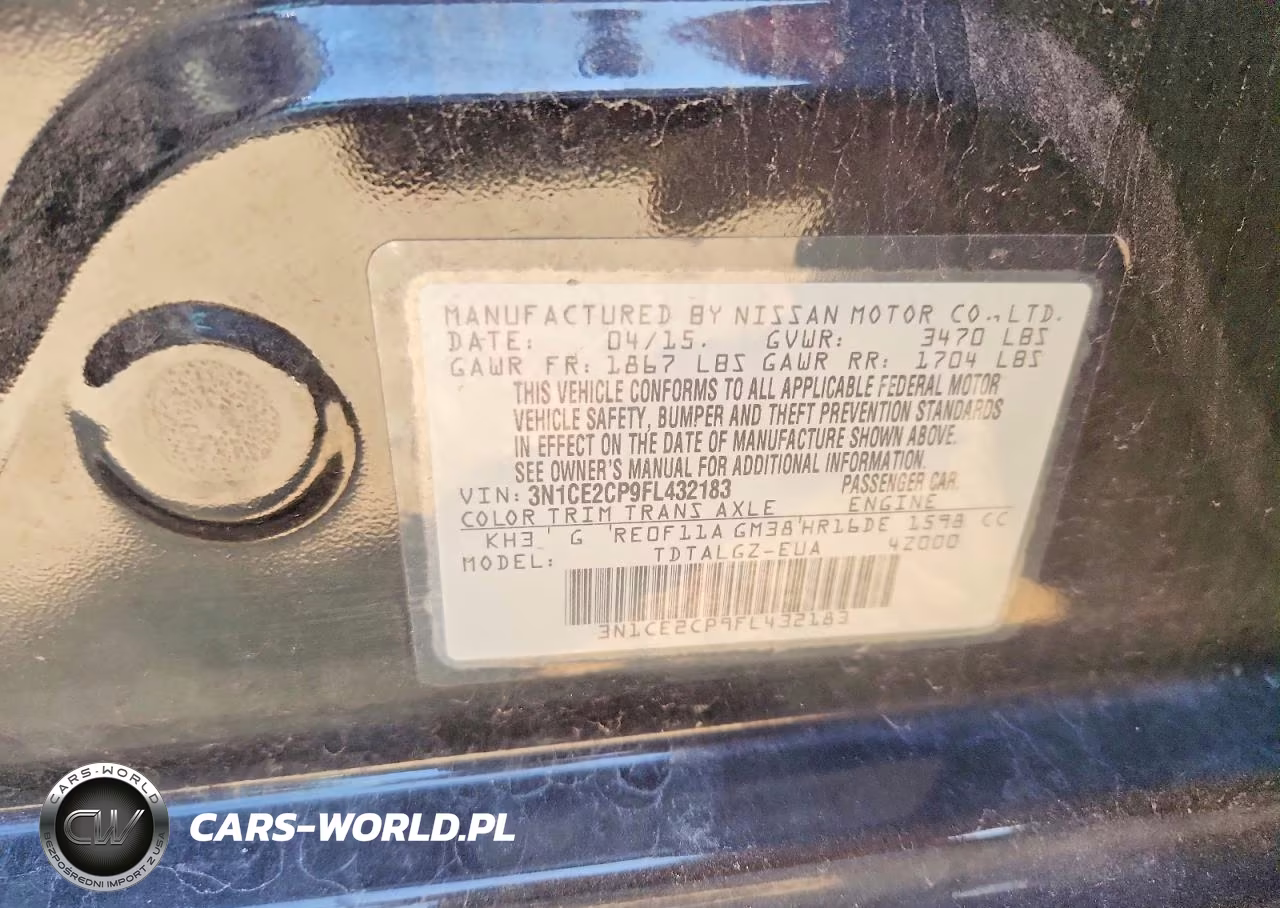 2015 Nissan Versa Note Sr VIN:3N1CE2CP9FL432183 - 13