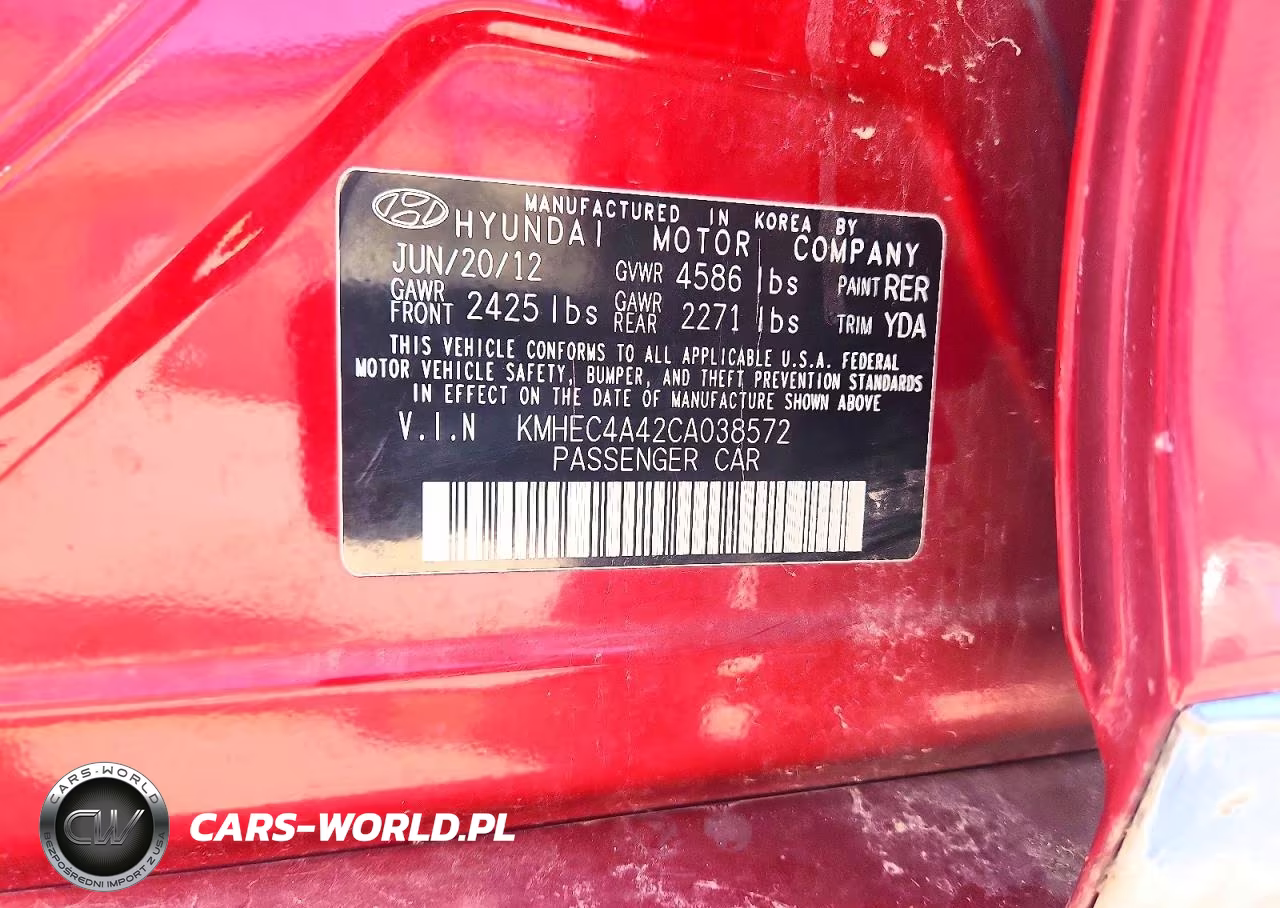 2012 Hyundai Sonata Hybrid VIN:KMHEC4A42CA038572 - 13