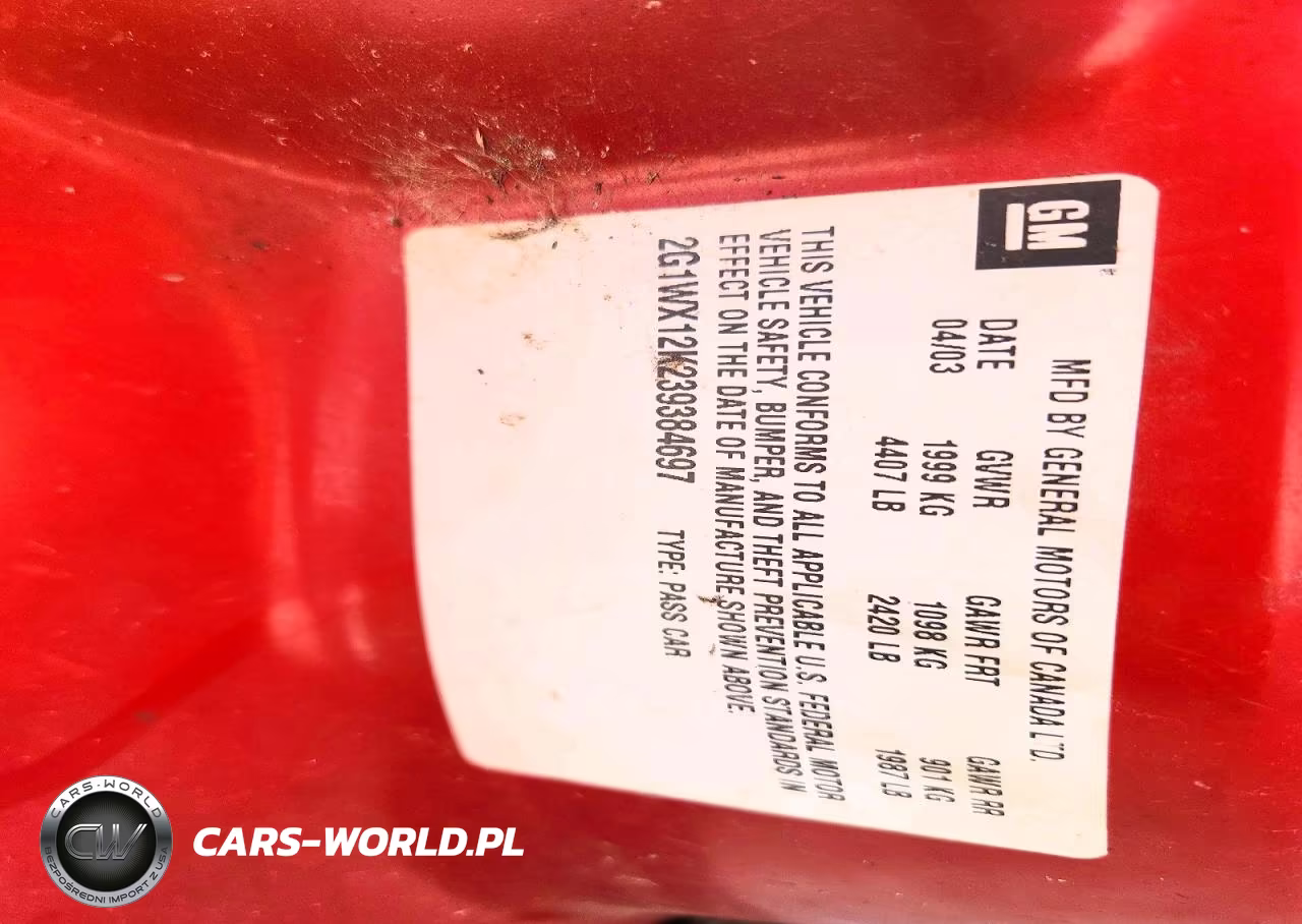 2003 Chev Monte Carlo VIN:2G1WX12K239384697 - 13