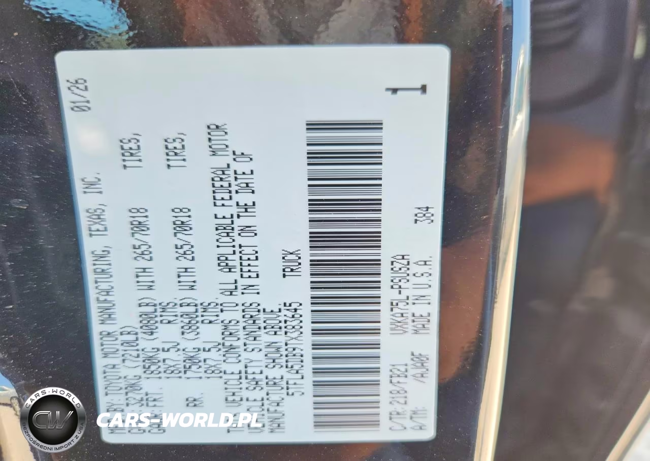 2026 Toyota Tundra Sr5 VIN:5TFLA5DB9TX383645 - 12