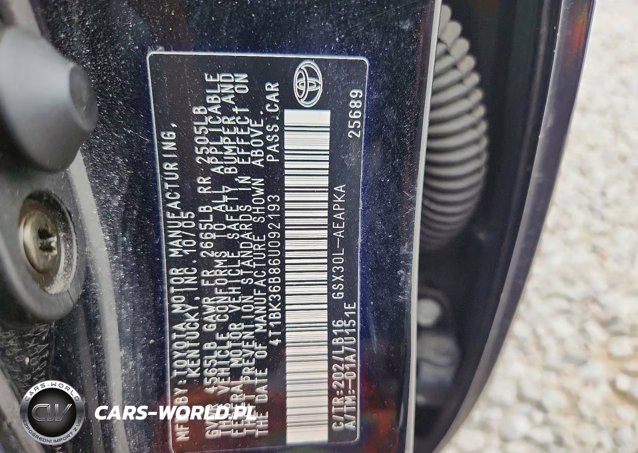 2006 Toyota Avalon Limited VIN:4T1BK36B86U092193 - 12