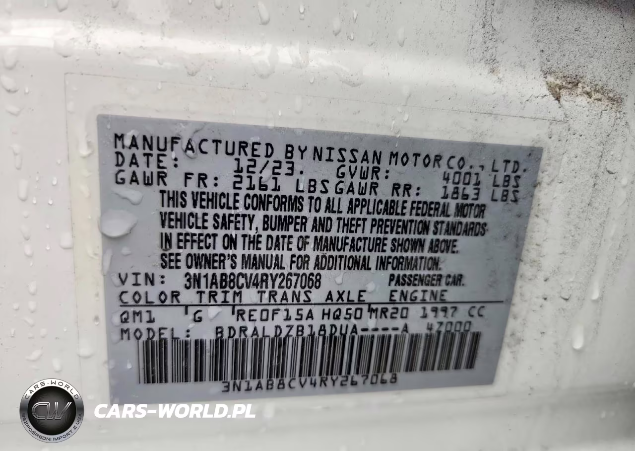 2024 Nissan Sentra Sv VIN:3N1AB8CV4RY267068 - 12