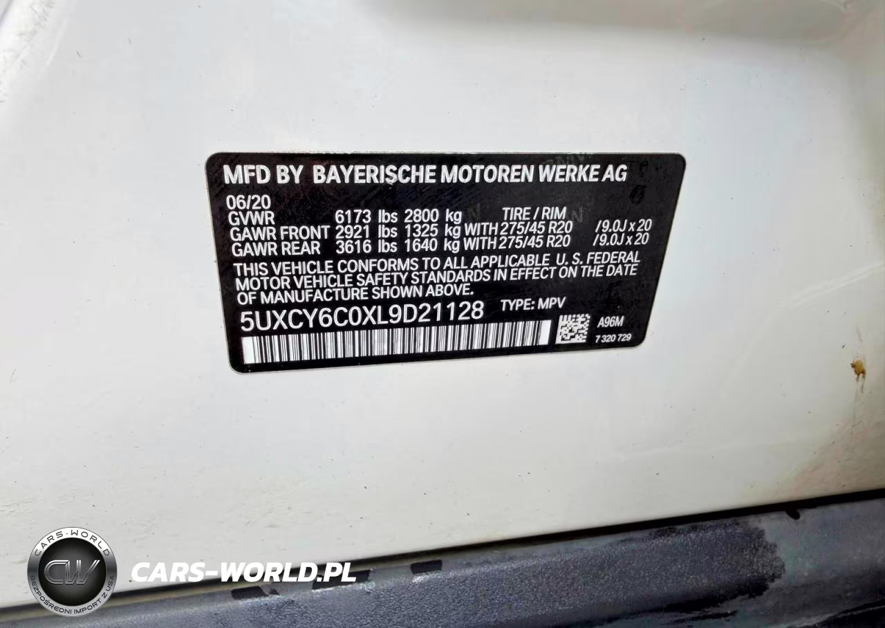 2020 BMW X6 xDrive40I VIN:5UXCY6C0XL9D21128 - 10