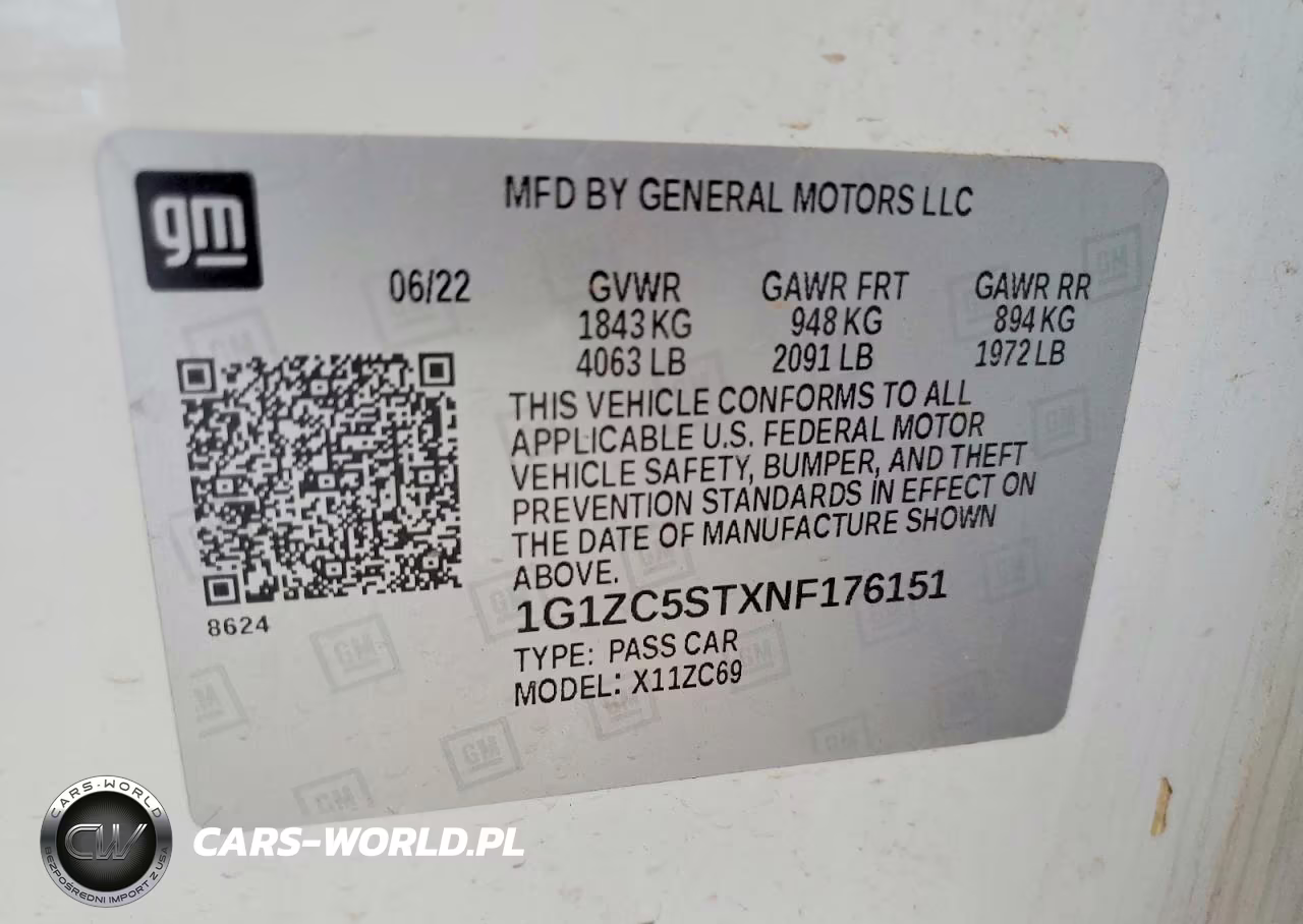 2022 Chevrolet Malibu Ls VIN:1G1ZC5STXNF176151 - 12