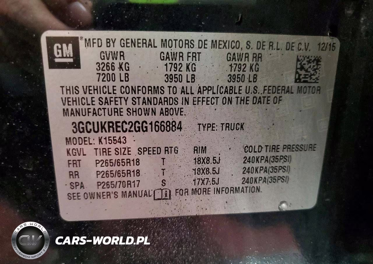 2016 Chevrolet Silverado 1500 VIN:3GCUKREC2GG166884 - 12