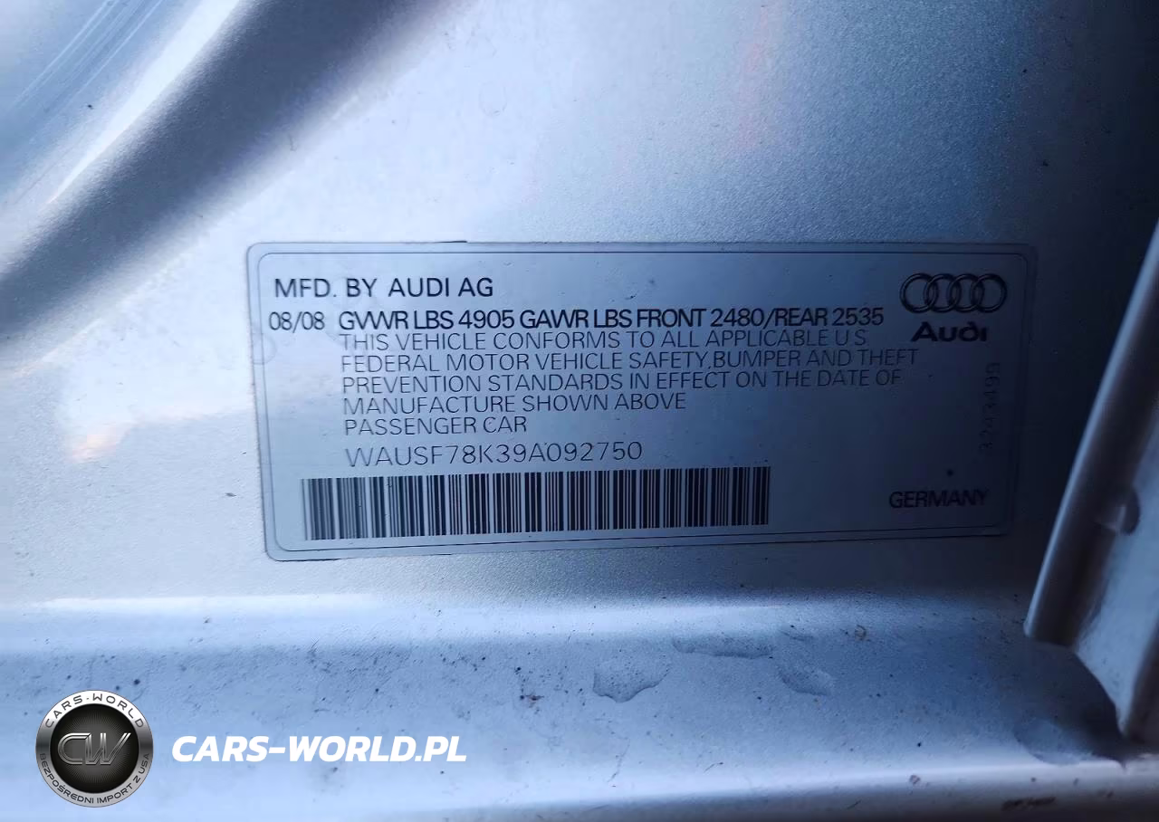 2009 Audi A4 Premium Plus VIN:WAUSF78K39A092750 - 12