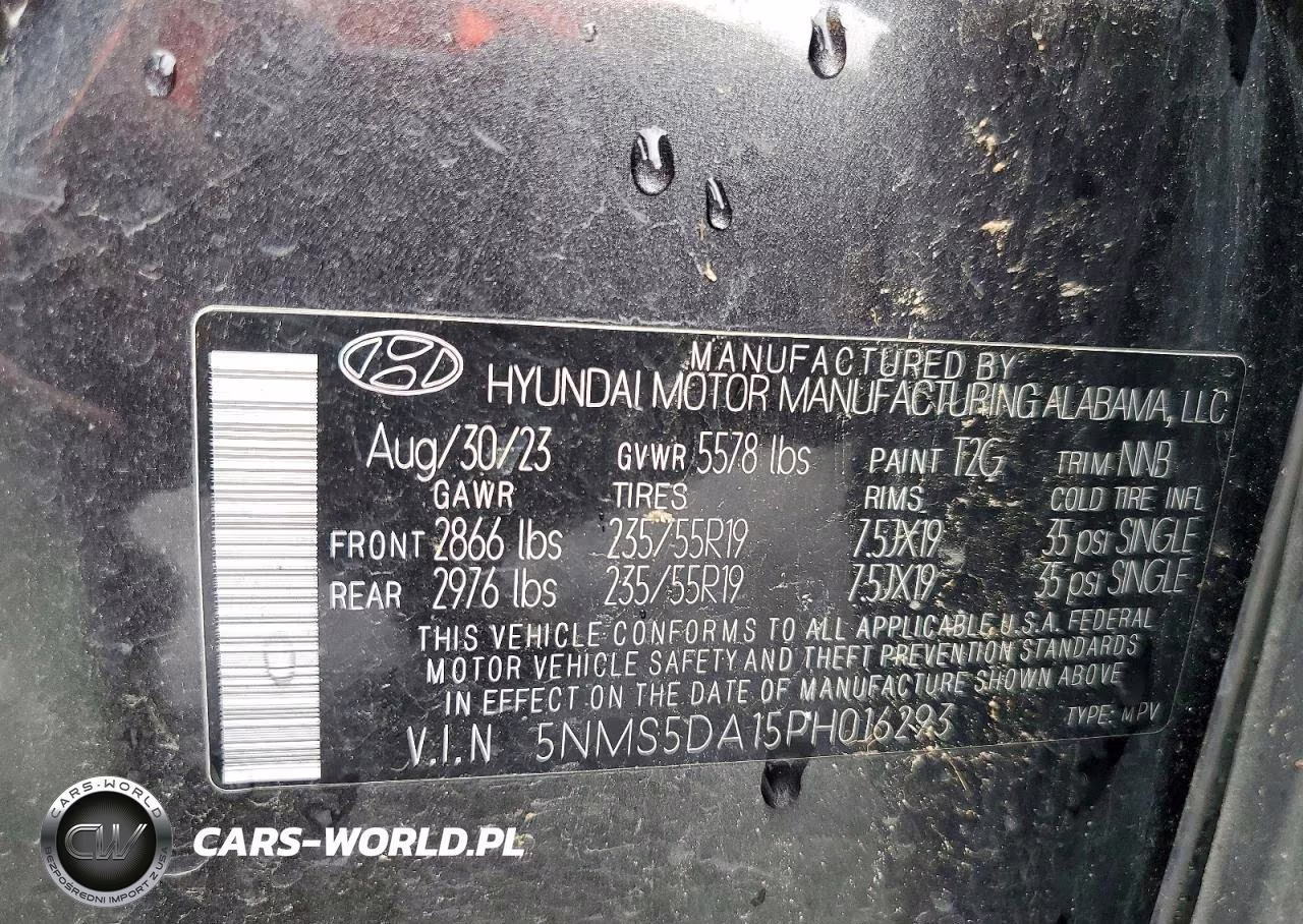 2023 Hyundai Santa Fe Limited VIN:5NMS5DA15PH016293 - 13