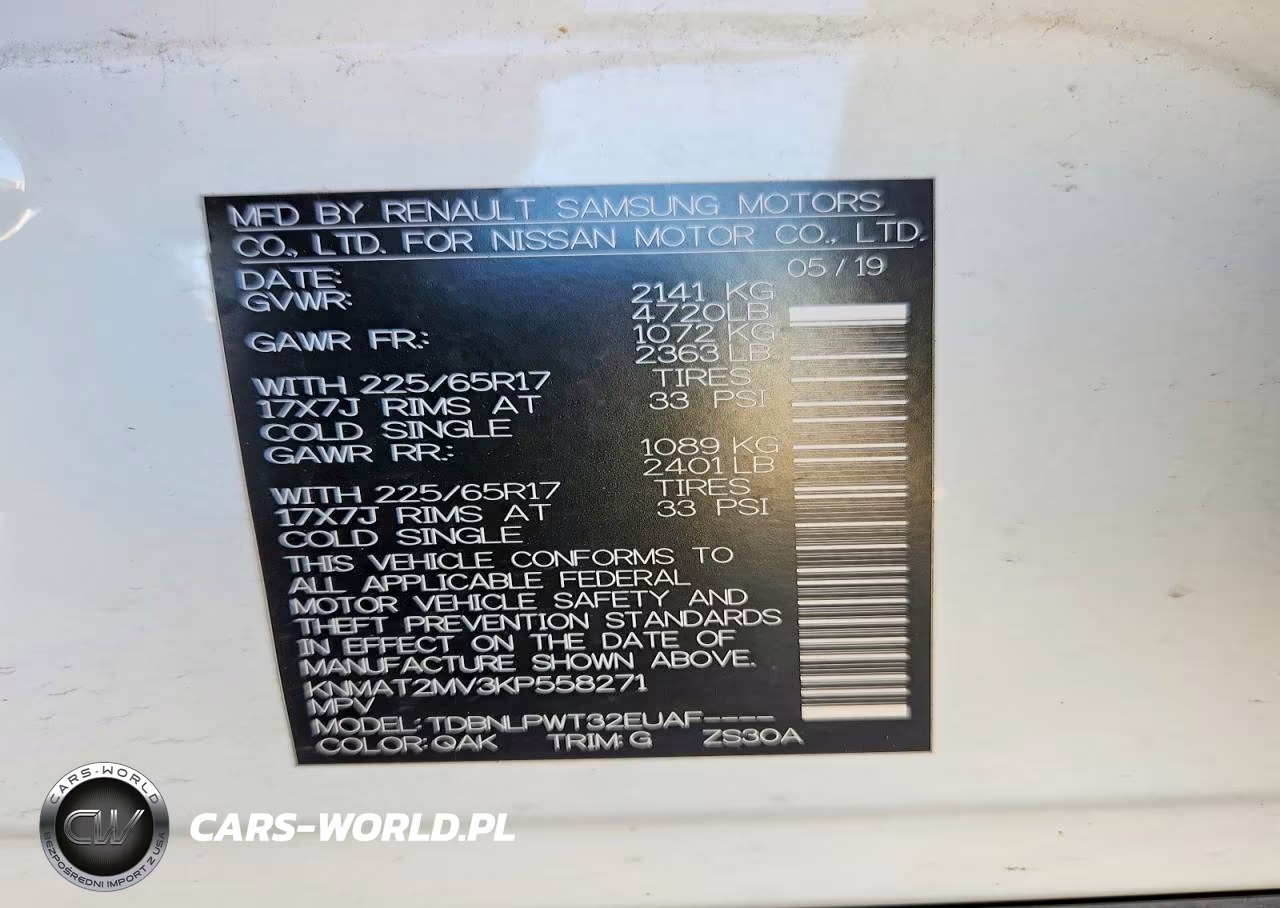 2019 Nissan Rogue S VIN:KNMAT2MV3KP558271 - 14