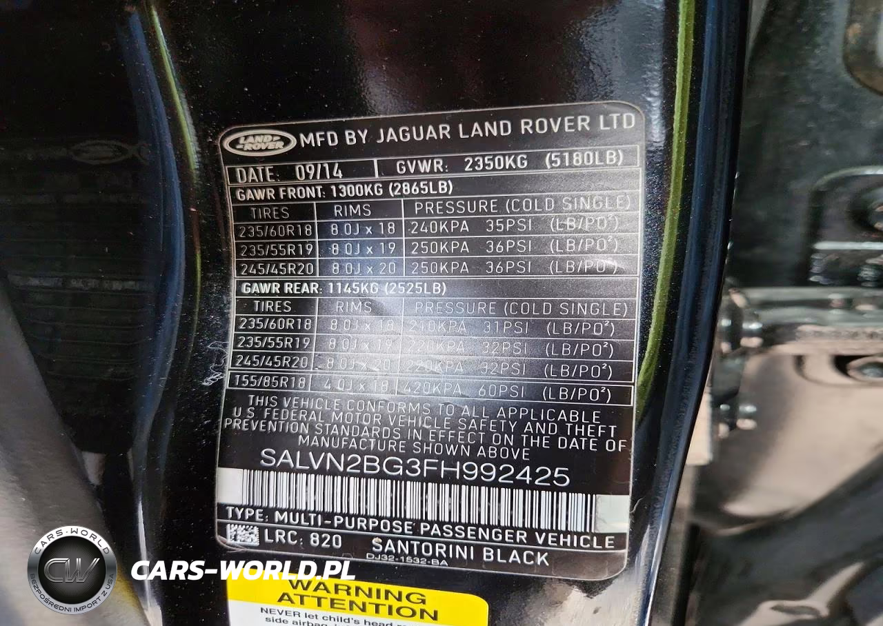 2015 Land Rover Range Rover Evoque Pure VIN:SALVN2BG3FH992425 - 13