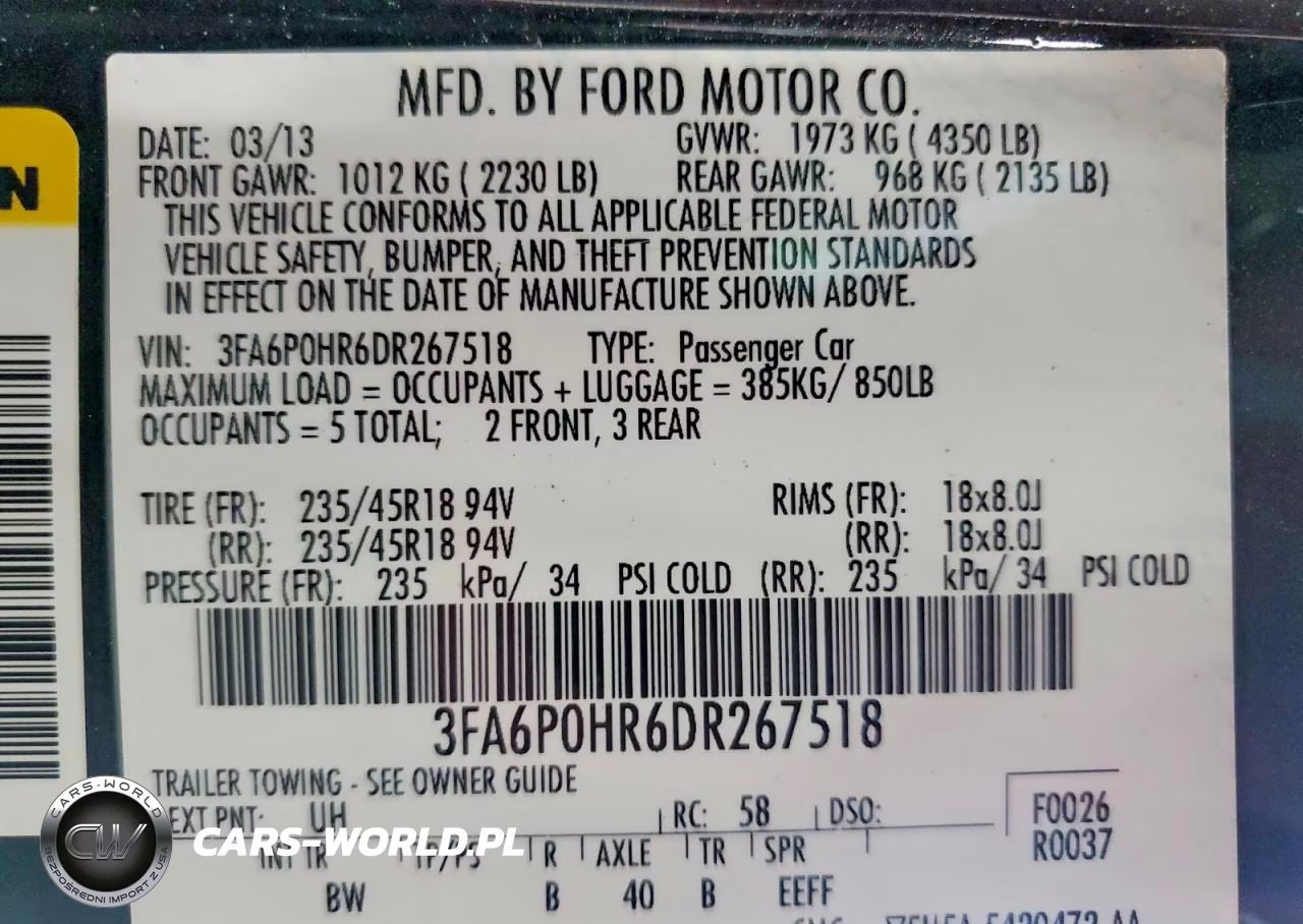 2013 Ford Fusion Se VIN:3FA6P0HR6DR267518 - 12