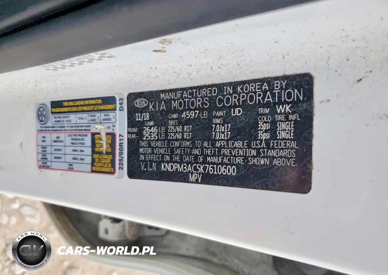 2019 Kia Sportage Lx VIN:KNDPM3AC5K7610600 - 12