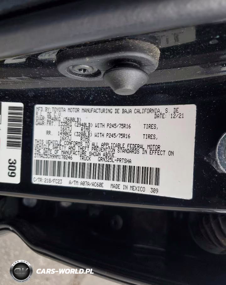2022 Toyota Tacoma Sr5 V6 VIN:3TMAZ5CN9NM170246 - 12