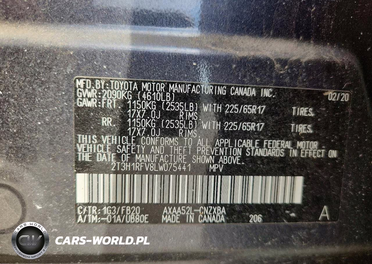 2020 Toyota Rav4 Le VIN:2T3H1RFV8LW075441 - 13