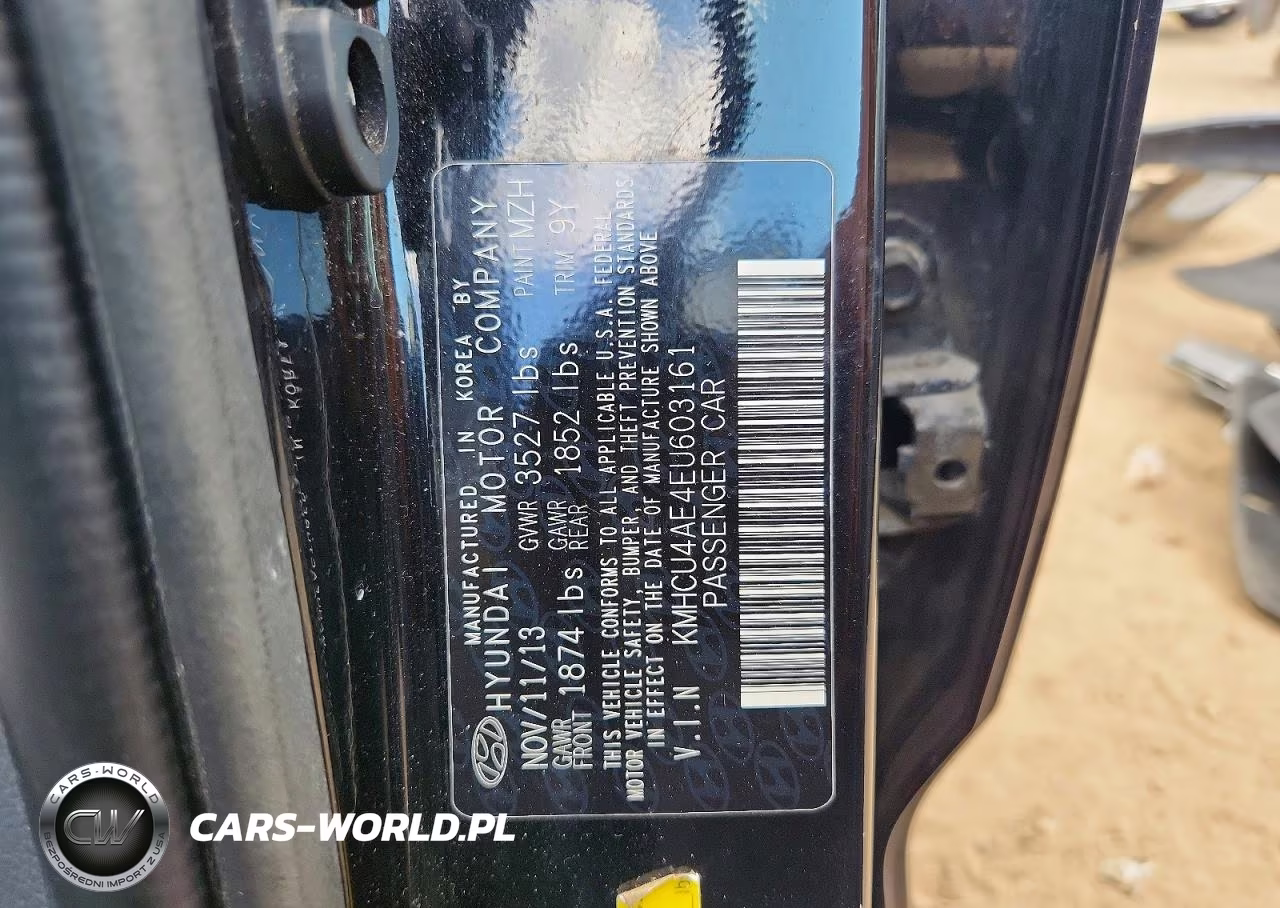 2014 Hyundai Accent Gls VIN:KMHCU4AE4EU603161 - 12