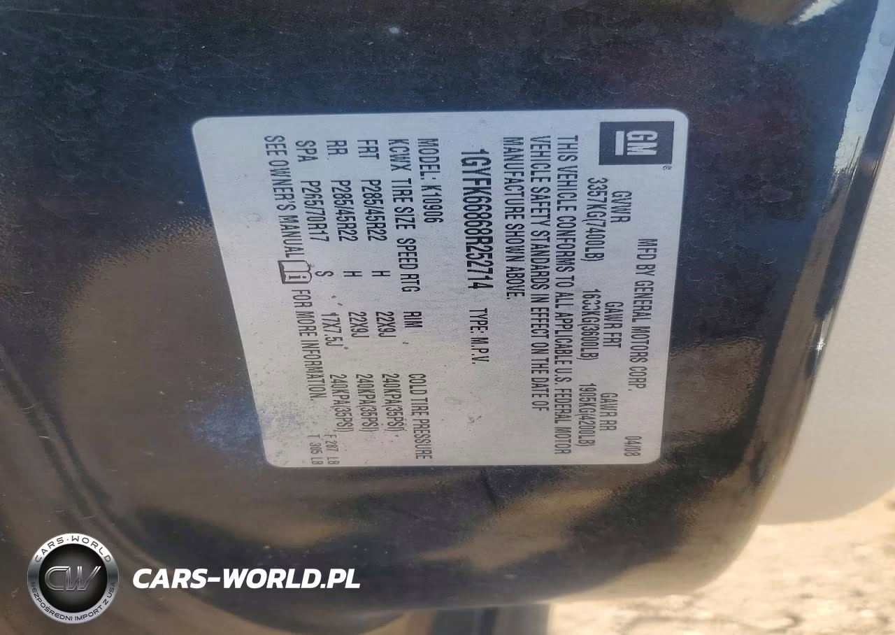 2008 Cadillac Escalade Esv VIN:1GYFK66868R252714 - 13