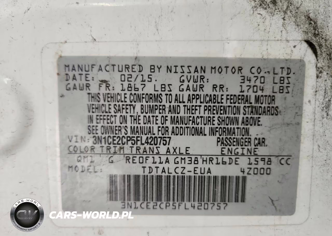 2015 Nissan Versa Note S Plus VIN:3N1CE2CP5FL420757 - 12