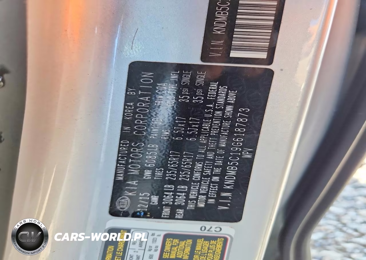 2016 Kia Sedona Lx VIN:KNDMB5C19G6187873 - 13