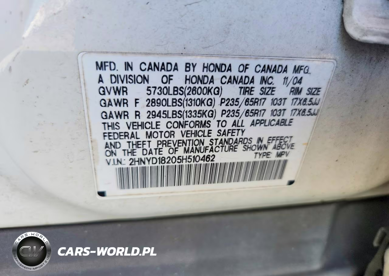 2005 Acura Mdx VIN:2HNYD18205H510462 - 13
