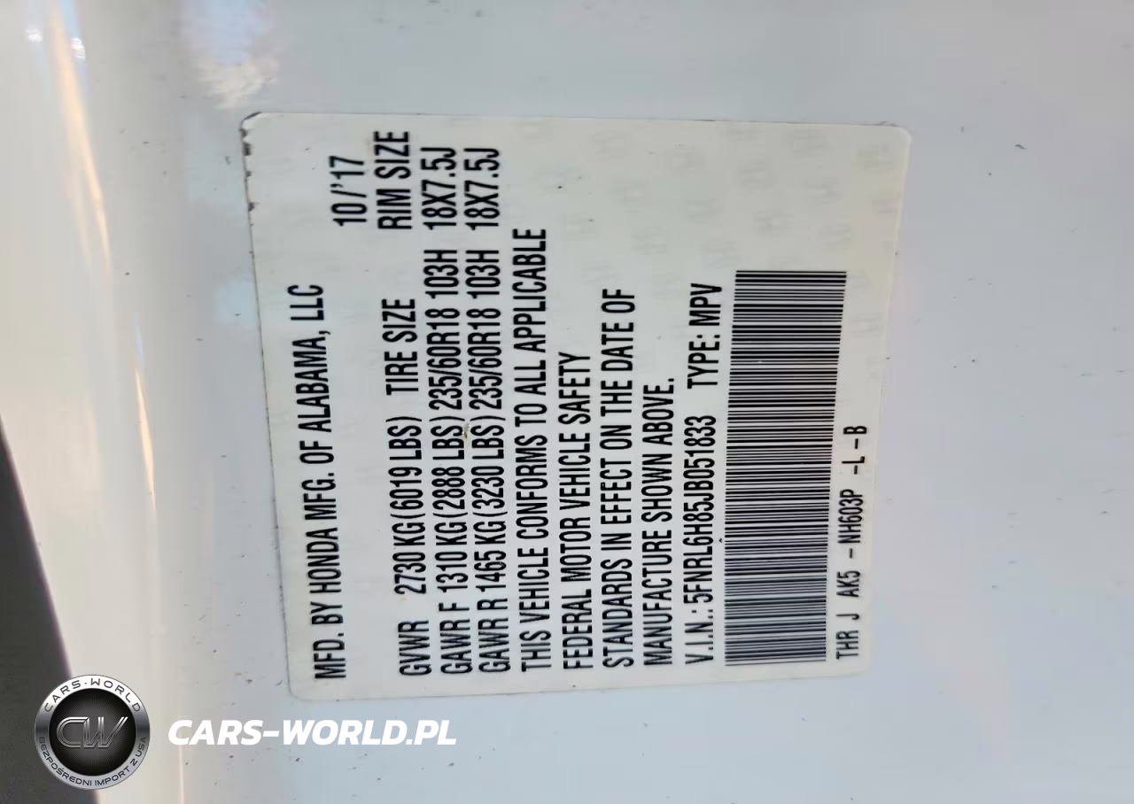 2018 Honda Odyssey Touring VIN:5FNRL6H85JB051833 - 13