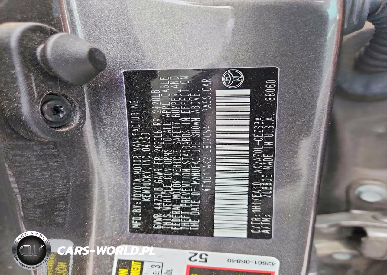 2023 Toyota Camry Se VIN:4T1G11AK2PU807054 - 12