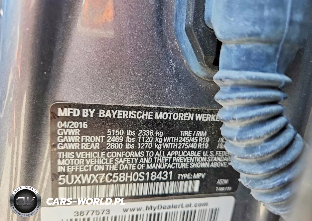 2017 BMW X3 xDrive35I VIN:5UXWX7C58H0S18431 - 13