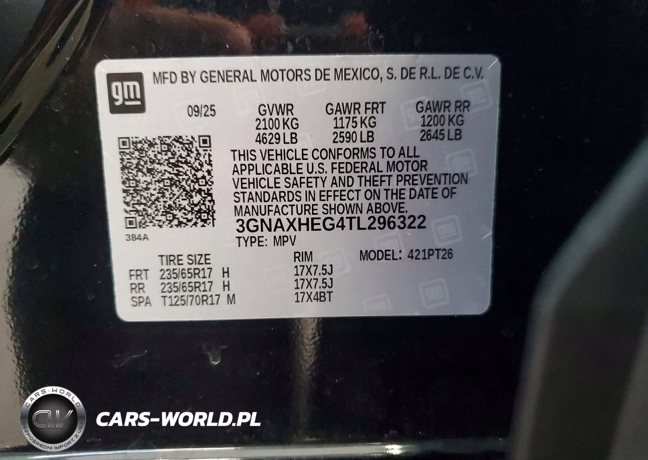 2026 Chevrolet Equinox Lt VIN:3GNAXHEG4TL296322 - 14