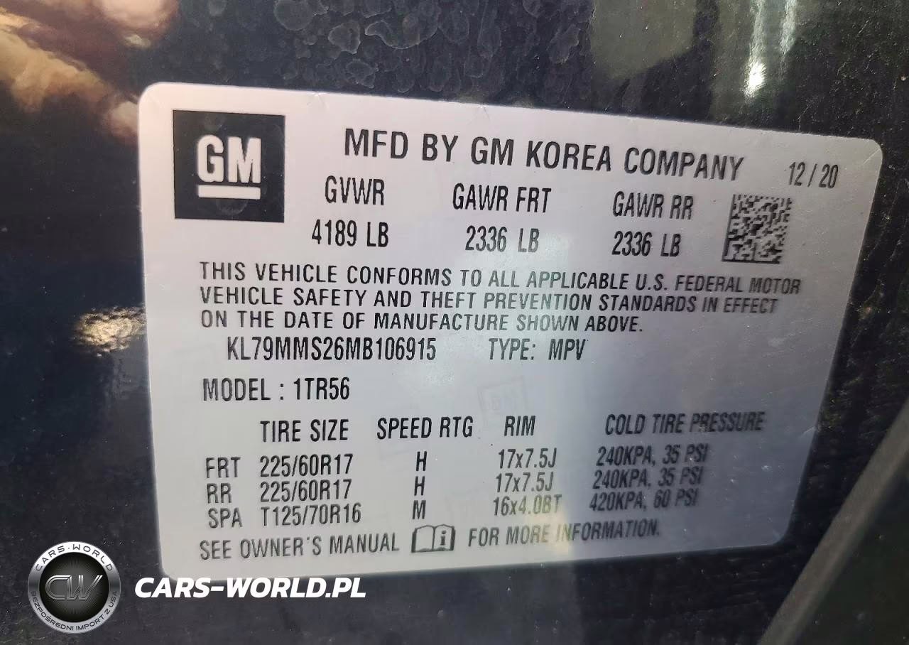 2021 Chevrolet Trailblazer Ls VIN:KL79MMS26MB106915 - 13