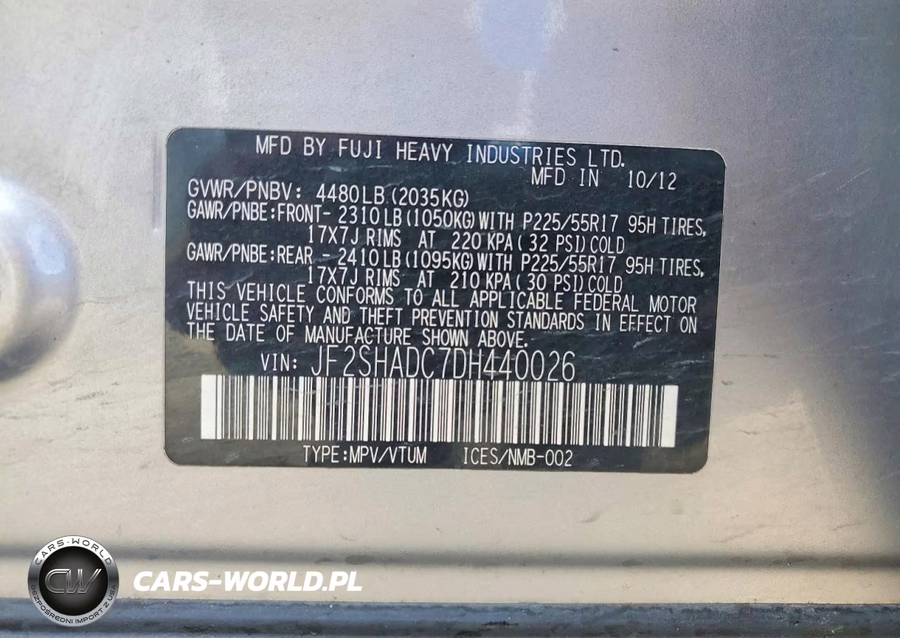 2013 Subaru Forester 2.5X Premium VIN:JF2SHADC7DH440026 - 12