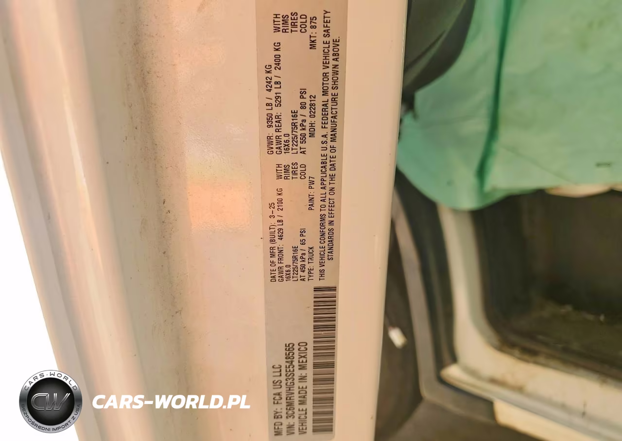 2025 Ram Promaster 3500 3500 High VIN:3C6MRVHG3SE548565 - 13