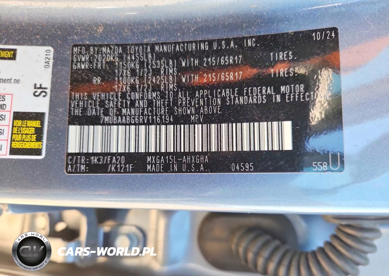 2024 Toyota Corolla Cross Le VIN:7MUBAABG6RV116194 - 13