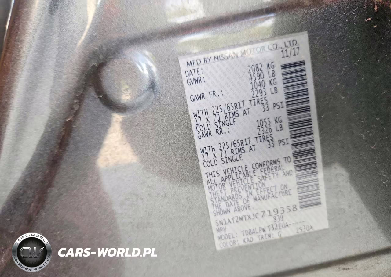 2018 Nissan Rogue S VIN:5N1AT2MTXJC719358 - 13