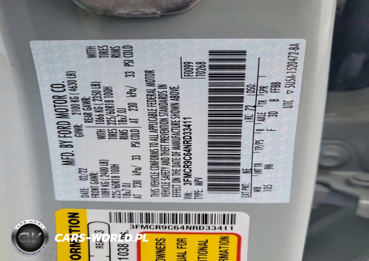 2022 Ford Bronco Sport Outer Banks VIN:3FMCR9C64NRD33411 - 13