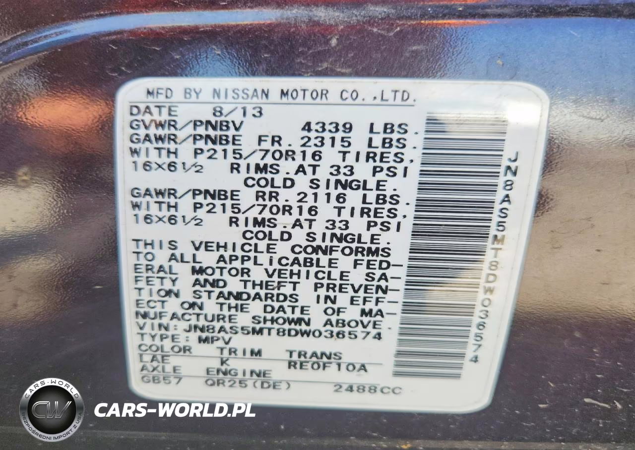 2013 Nissan Rogue S VIN:JN8AS5MT8DW036574 - 13