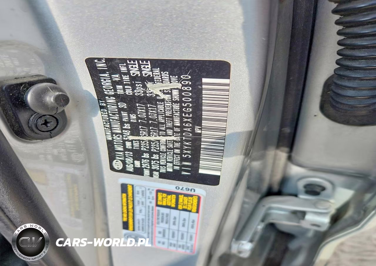 2014 Kia Sorento Lx VIN:5XYKTDA6XEG500890 - 13