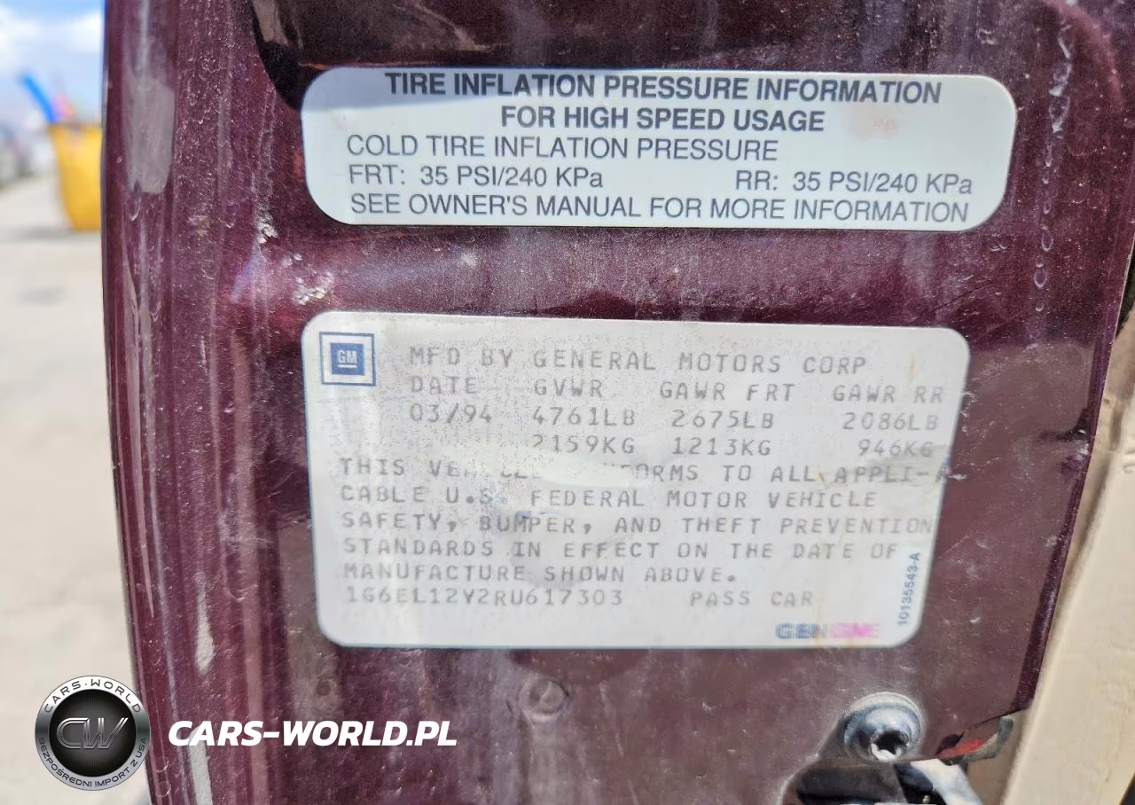 1994 Cadillac Eldorado VIN:1G6EL12Y2RU617303 - 12