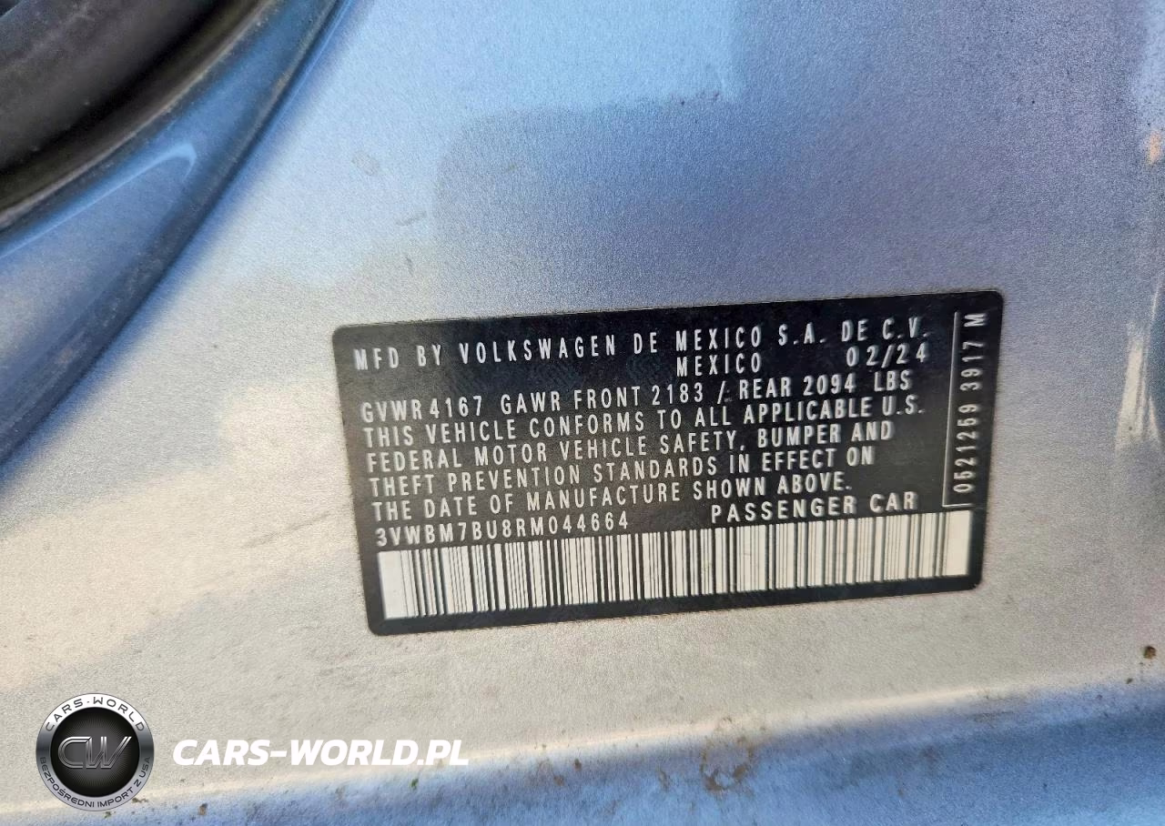 2024 Volkswagen Jetta Sport VIN:3VWBM7BU8RM044664 - 12