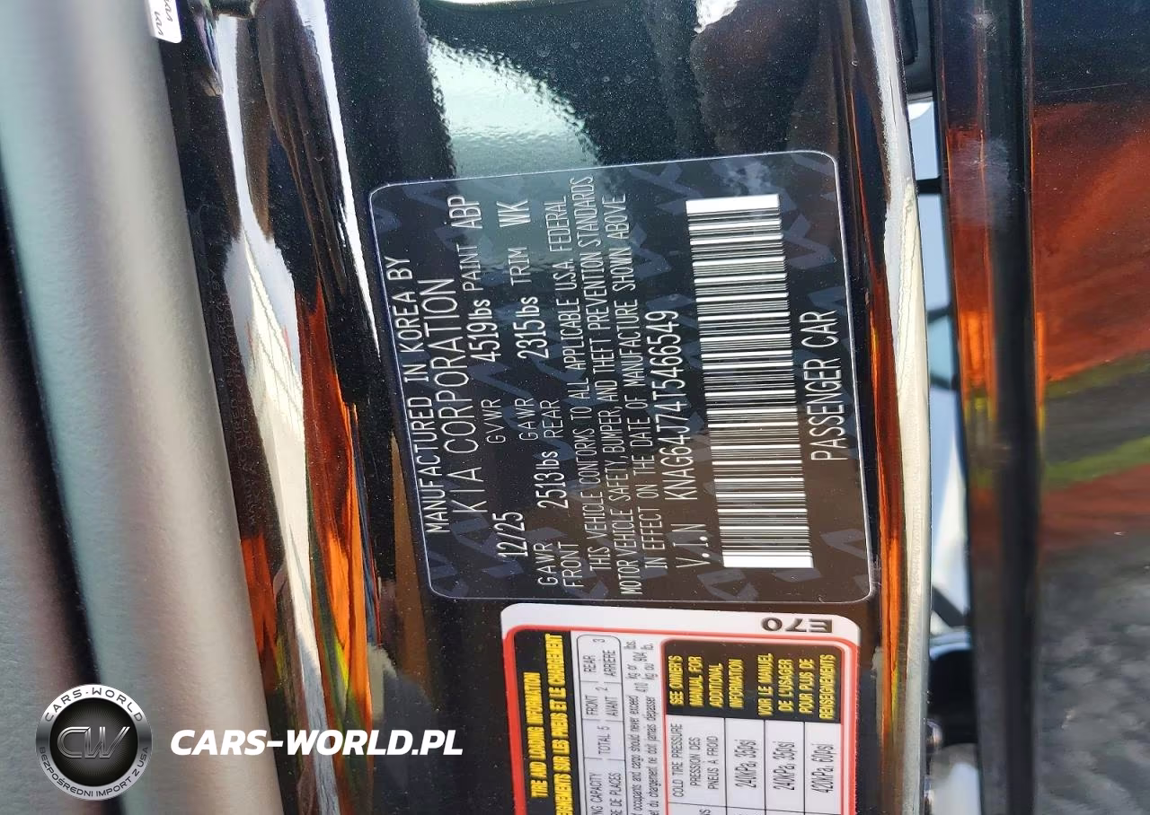 2026 Kia K5 Gt Line VIN:KNAG64J74T5466549 - 12