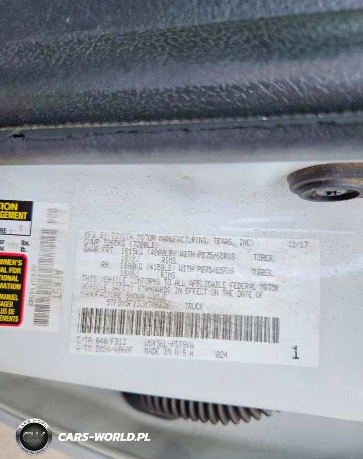 2018 Toyota Tundra Crewmax Sr5 VIN:5TFDY5F13JX708226 - 12