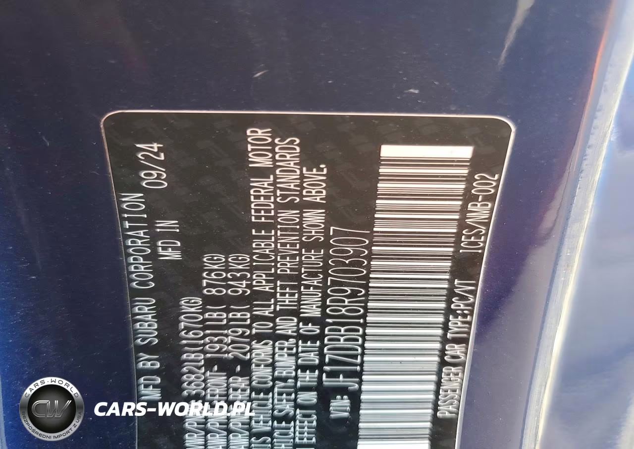 2024 Subaru Brz Premium VIN:JF1ZDBB18R9703907 - 12