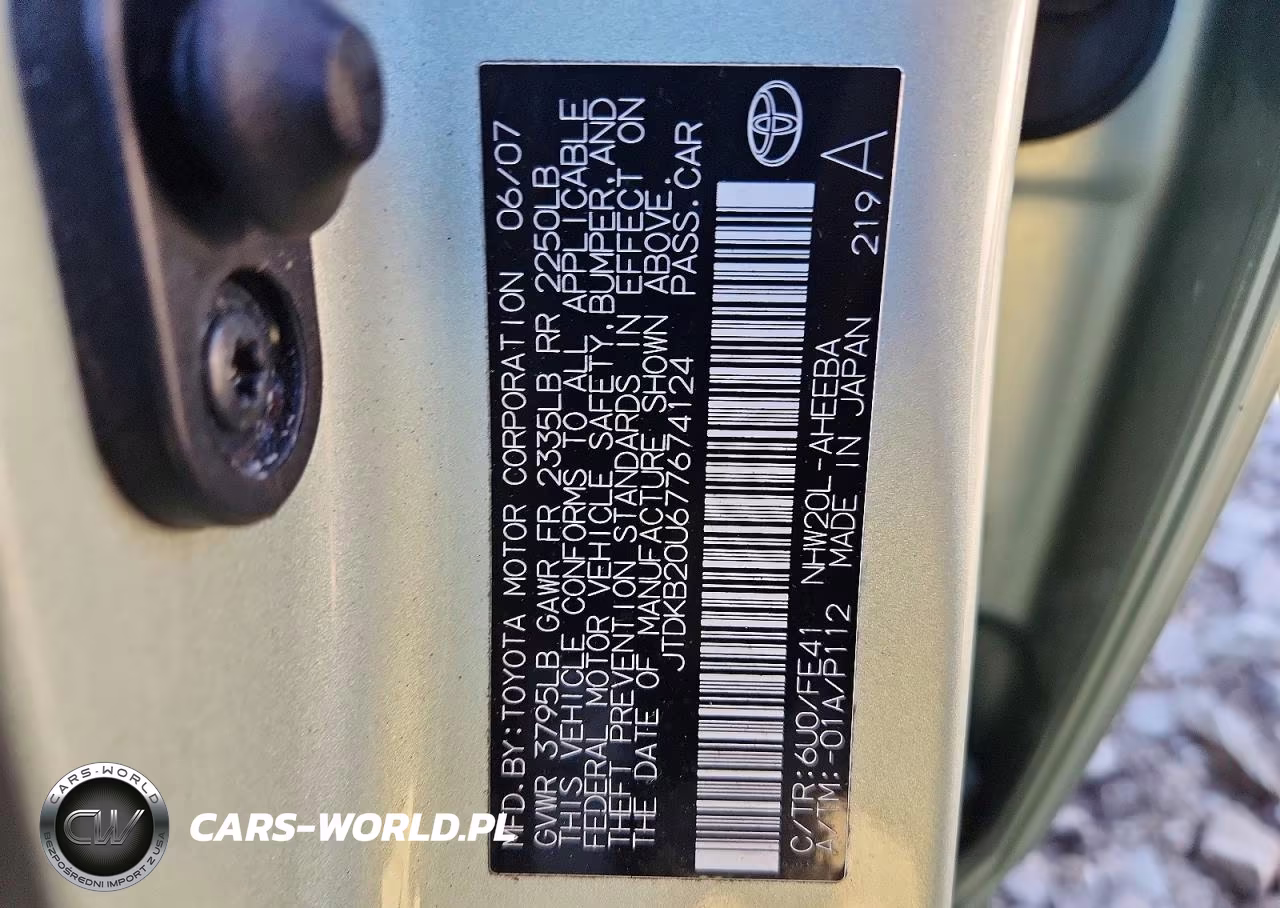 2007 Toyota Prius VIN:JTDKB20U677674124 - 12