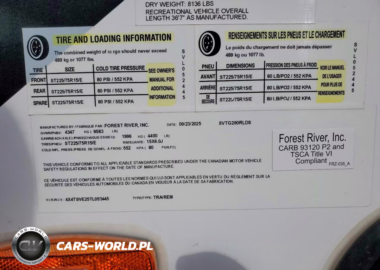 2026 Forest River Surveyor Camper VIN:4X4TSVE25TL052445 - 10