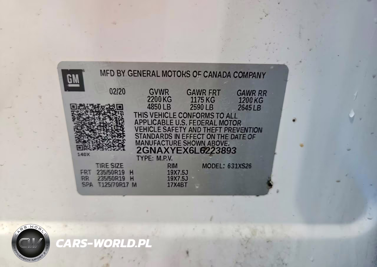 2020 Chevrolet Equinox Premier VIN:2GNAXYEX6L6223893 - 12
