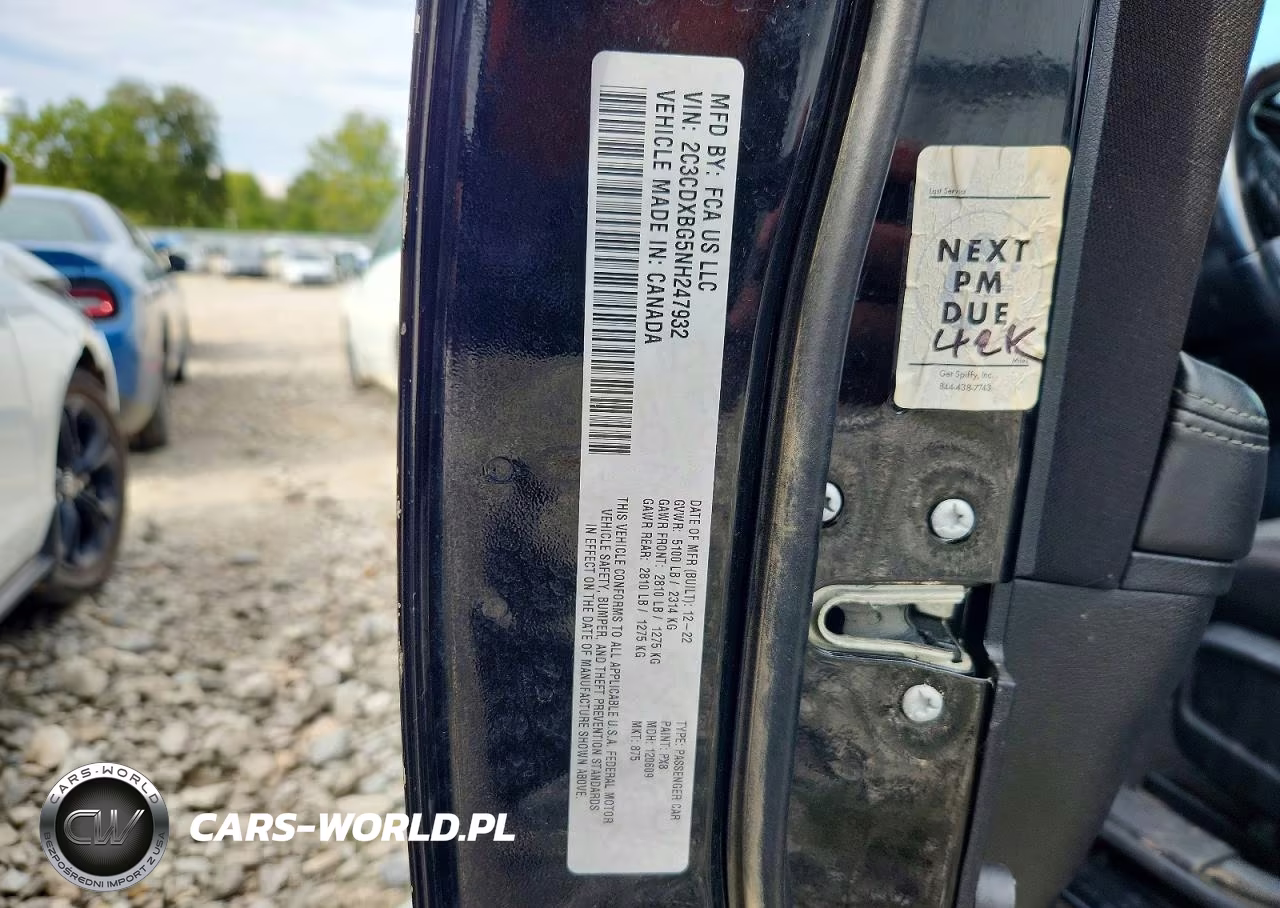 2022 Dodge Charger Sxt VIN:2C3CDXBG5NH247932 - 12