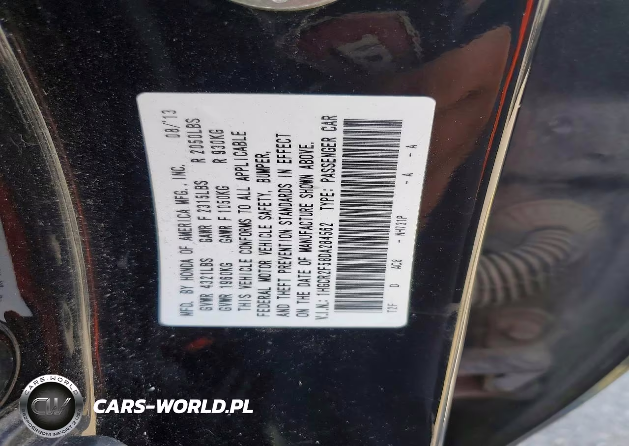 2013 Honda Accord Sport VIN:1HGCR2F58DA284562 - 12