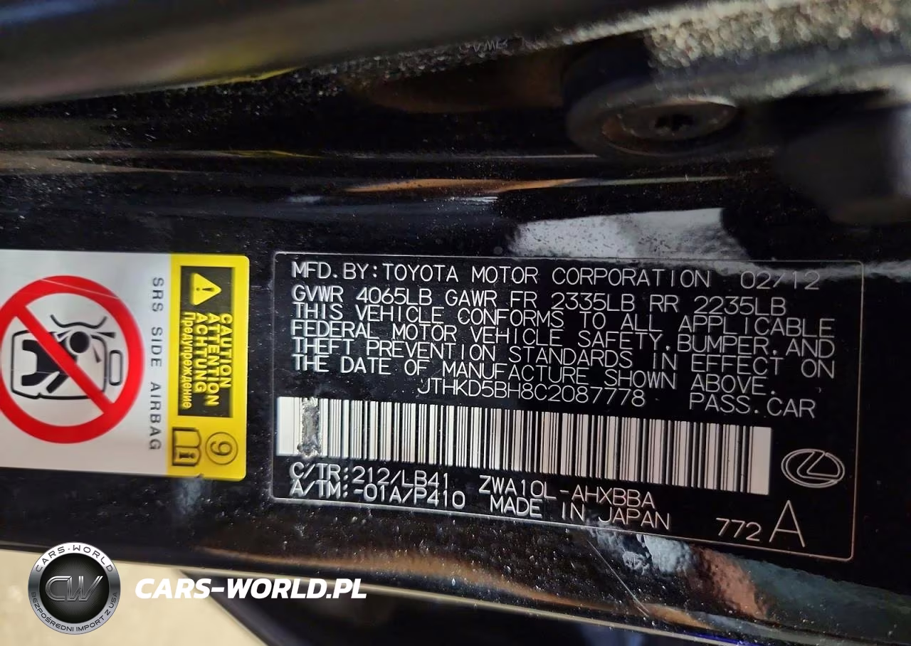 2012 Lexus Ct 200 VIN:JTHKD5BH8C2087778 - 12