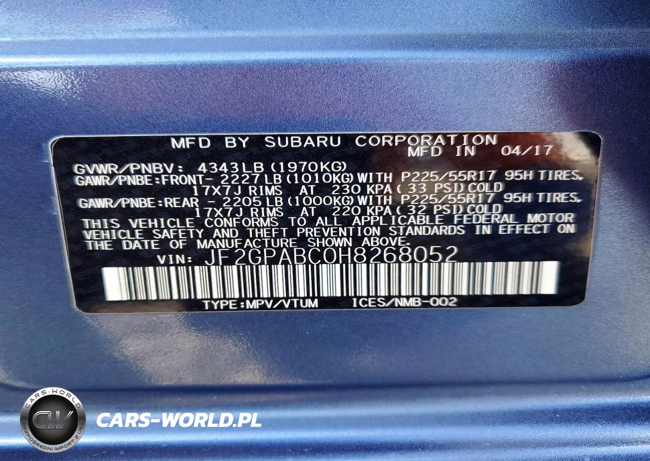 2017 Subaru Crosstrek Premium VIN:JF2GPABC0H8268052 - 14
