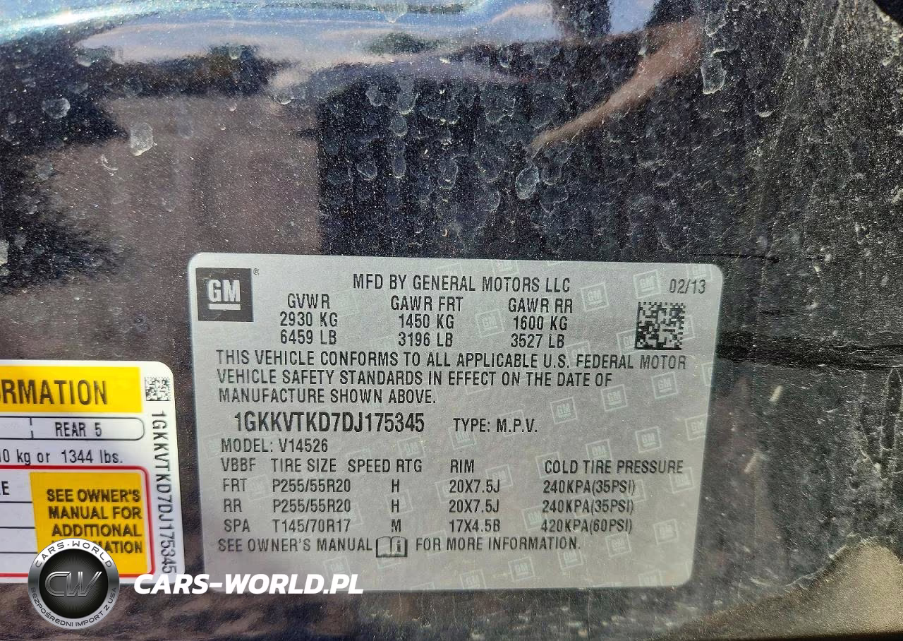 2013 GMC Acadia Denali VIN:1GKKVTKD7DJ175345 - 13