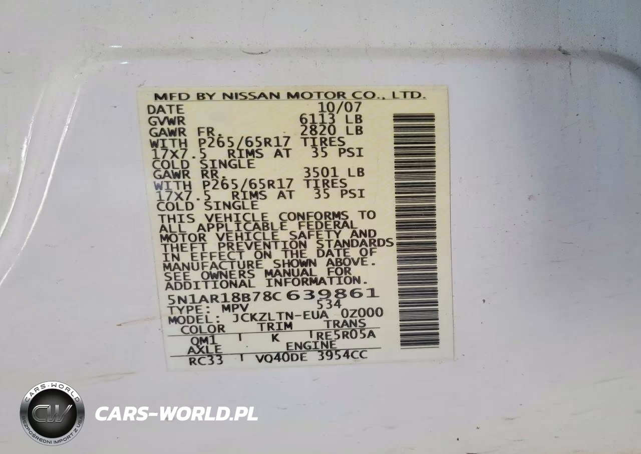 2008 Nissan Pathfinder S VIN:5N1AR18B78C639861 - 12
