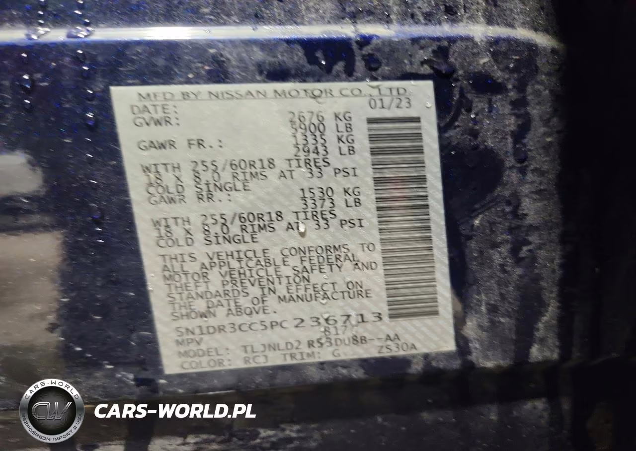 2023 Nissan Pathfinder Sl VIN:5N1DR3CC5PC236713 - 12